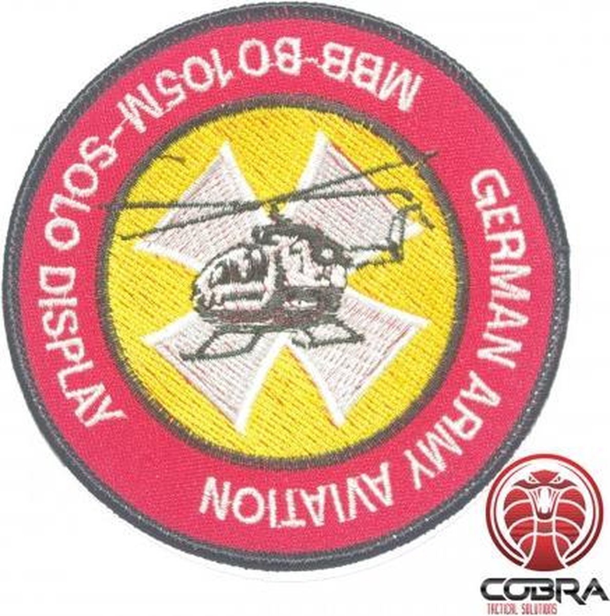 German Army Aviation MBB-BO105M-SOLO Display geborduurde patch | Opnaai  | Military Airsoft